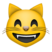 😸 Emoji Rosto De Gato Sorrindo Com Olhos Sorridentes na Apple iOS 8.3.
