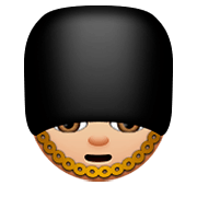 Emoji 💂🏼 Guardia: Carnagione Abbastanza Chiara su Apple iOS 8.3.