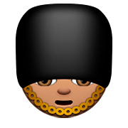 💂🏽 Emoji Guarda: Pele Morena na Apple iOS 8.3.