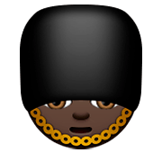 Emoji 💂🏿 Guardia: Carnagione Scura su Apple iOS 8.3.