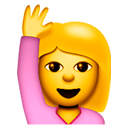 🙋 Emoji Persona Con La Mano Levantada en Apple iOS 8.3.