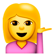 💁 Emoji Pessoa Com A Palma Virada Para Cima na Apple iOS 8.3.