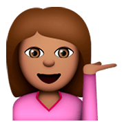 Émoji 💁🏽 Personne Paume Vers Le Haut : Peau Légèrement Mate sur Apple iOS 8.3.