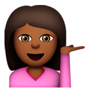 Émoji 💁🏾 Personne Paume Vers Le Haut : Peau Mate sur Apple iOS 8.3.