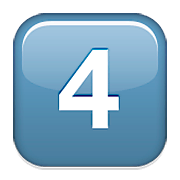 Emoji 4️⃣ Tasto: 4 su Apple iOS 8.3.