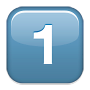Émoji 1️⃣ Touches : 1 sur Apple iOS 8.3.