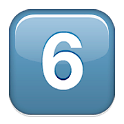 Emoji 6️⃣ Tasto: 6 su Apple iOS 8.3.