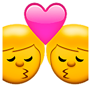 👨‍❤️‍💋‍👨 Emoji sich küssendes Paar: Mann, Mann Apple iOS 8.3.