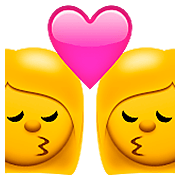 Emoji 👩‍❤️‍💋‍👩 Bacio Tra Coppia: Donna E Donna su Apple iOS 8.3.