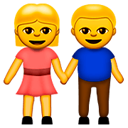 👫 Emoji Mann und Frau halten Hände Apple iOS 8.3.