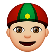 👲🏼 Emoji Mann mit chinesischem Hut: mittelhelle Hautfarbe Apple iOS 8.3.