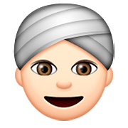 Emoji 👳🏻 Persona Con Turbante: Carnagione Chiara su Apple iOS 8.3.