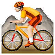 🚵🏻 Emoji Persona En Bicicleta De Montaña: Tono De Piel Claro en Apple iOS 8.3.