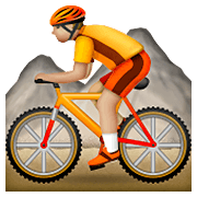 🚵🏼 Emoji Pessoa Fazendo Mountain Bike: Pele Morena Clara na Apple iOS 8.3.