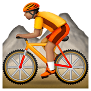 🚵🏽 Emoji Mountainbiker(in): mittlere Hautfarbe Apple iOS 8.3.