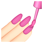💅🏻 Emoji Pintarse Las Uñas: Tono De Piel Claro en Apple iOS 8.3.