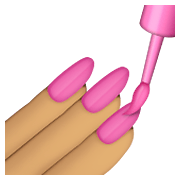 💅🏽 Emoji Pintarse Las Uñas: Tono De Piel Medio en Apple iOS 8.3.