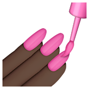 💅🏿 Emoji Pintarse Las Uñas: Tono De Piel Oscuro en Apple iOS 8.3.