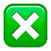 Émoji ❎ Bouton Croix sur Apple iOS 8.3.