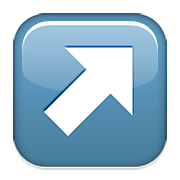 Emoji ↗️ Freccia Rivolta Verso Destra Che Punta In Alto su Apple iOS 8.3.