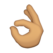 👌🏽 Emoji Sinal De Ok: Pele Morena na Apple iOS 8.3.
