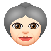 Émoji 👵🏻 Femme âgée : Peau Claire sur Apple iOS 8.3.