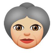 Émoji 👵🏼 Femme âgée : Peau Moyennement Claire sur Apple iOS 8.3.