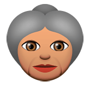 Emoji 👵🏽 Donna Anziana: Carnagione Olivastra su Apple iOS 8.3.