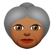 👵🏾 Emoji Idosa: Pele Morena Escura na Apple iOS 8.3.