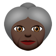 Émoji 👵🏿 Femme âgée : Peau Foncée sur Apple iOS 8.3.