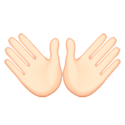 👐🏻 Emoji Manos Abiertas: Tono De Piel Claro en Apple iOS 8.3.