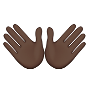 Émoji 👐🏿 Mains Ouvertes : Peau Foncée sur Apple iOS 8.3.