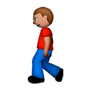 Emoji 🚶🏽 Pedone: Carnagione Olivastra su Apple iOS 8.3.