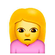 Emoji 🙍 Persona Corrucciata su Apple iOS 8.3.