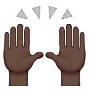 🙌🏿 Emoji zwei erhobene Handflächen: dunkle Hautfarbe Apple iOS 8.3.