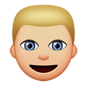 👱🏼 Emoji Persona Adulta Rubia: Tono De Piel Claro Medio en Apple iOS 8.3.