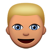 Émoji 👱🏽 Personne Blonde : Peau Légèrement Mate sur Apple iOS 8.3.