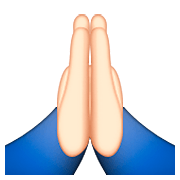🙏🏻 Emoji Manos En Oración: Tono De Piel Claro en Apple iOS 8.3.