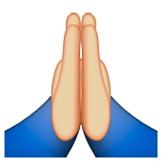 Emoji 🙏🏼 Mani Giunte: Carnagione Abbastanza Chiara su Apple iOS 8.3.