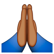🙏🏾 Emoji betende Hände: mitteldunkle Hautfarbe Apple iOS 8.3.