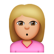 🙎🏼 Emoji Persona Haciendo Pucheros: Tono De Piel Claro Medio en Apple iOS 8.3.