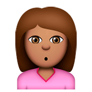 🙎🏽 Emoji Persona Haciendo Pucheros: Tono De Piel Medio en Apple iOS 8.3.