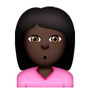 🙎🏿 Emoji Pessoa Fazendo Bico: Pele Escura na Apple iOS 8.3.
