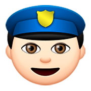 Emoji 👮🏻 Agente Di Polizia: Carnagione Chiara su Apple iOS 8.3.