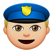 👮🏼 Emoji Policial: Pele Morena Clara na Apple iOS 8.3.