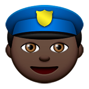 👮🏿 Emoji Agente De Policía: Tono De Piel Oscuro en Apple iOS 8.3.
