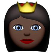 👸🏿 Emoji Prinzessin: dunkle Hautfarbe Apple iOS 8.3.