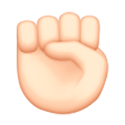 ✊🏻 Emoji erhobene Faust: helle Hautfarbe Apple iOS 8.3.