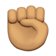 Émoji ✊🏽 Poing Levé : Peau Légèrement Mate sur Apple iOS 8.3.