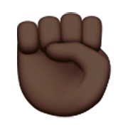 ✊🏿 Emoji Puño En Alto: Tono De Piel Oscuro en Apple iOS 8.3.
